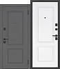 Входная дверь 7,5 см Порту эмаль серая/эмаль белая